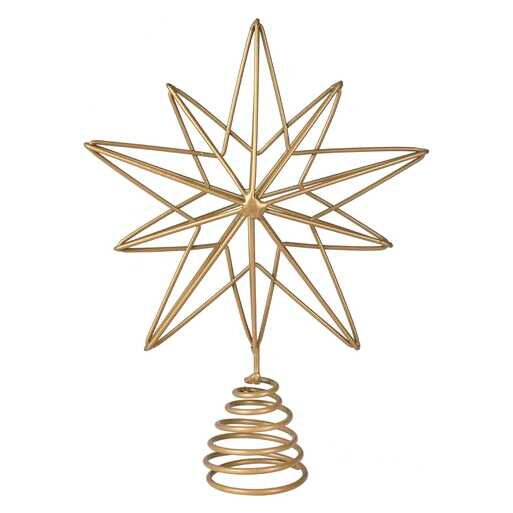 Gold Christmas Tree Star Topper - Gold Wire Star - Christmas Tree Decorations - Holiday Decor