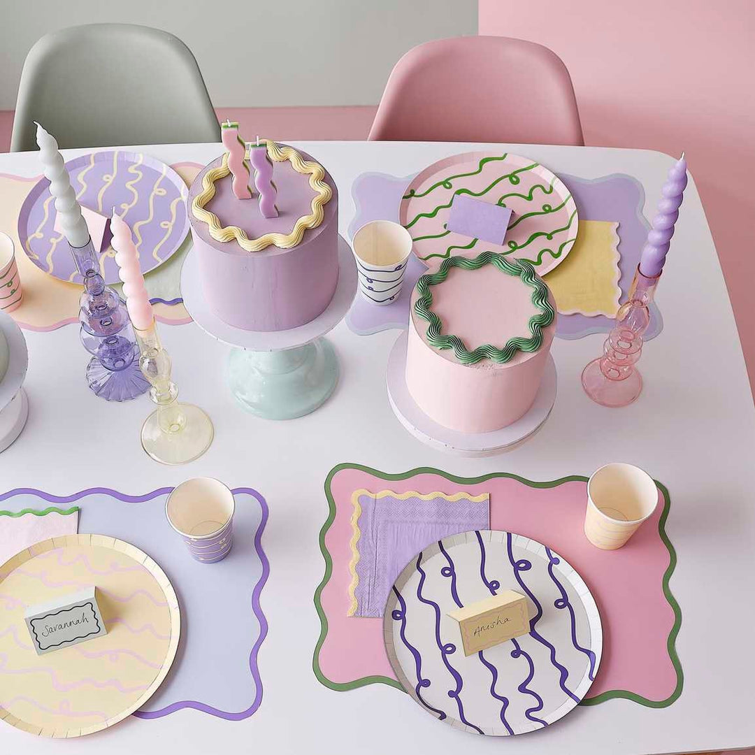Pastel Paper Cups - Paper Party Cups - Birthday Party Table Supplies - Birthday Brunch - Table Decor - Pack Of 8