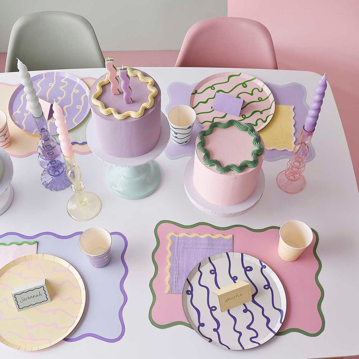 Pastel Paper Cups - Paper Party Cups - Birthday Party Table Supplies - Birthday Brunch - Table Decor - Pack Of 8