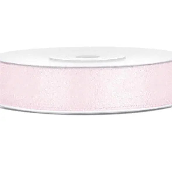 Light Pink Satin Ribbon - Powder Pink Ribbon - Gift Wrap Ribbon - Birthday Ribbon - Wedding Ribbon - Craft Ribbon - 12mm Wide - 25m Reel
