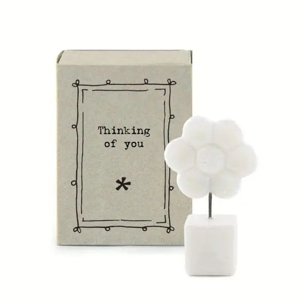 Porcelain Flower Matchbox Gift - Thinking Of You - Lockdown Gift - Gifts For Friends - Difficult Time Gifts - East Of India