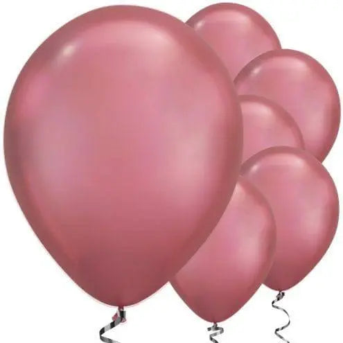 Mauve Chrome 11" round latex balloons