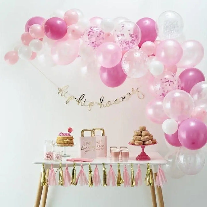 Pink Balloon Arch Kit - Pink Party Decorations - Pink Balloon Garland