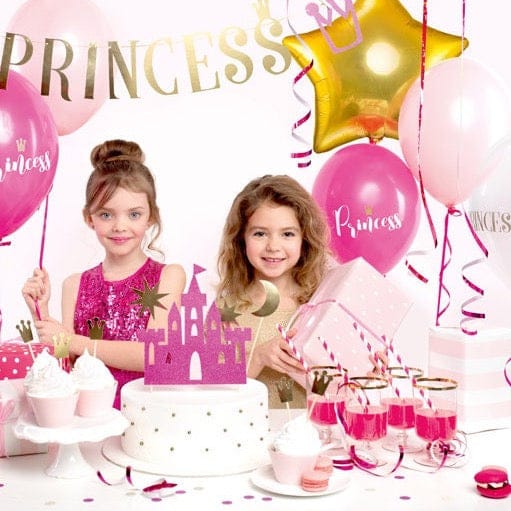 Princess Party Decoration Box - Girls Party Birthday Decorations Set - Pink & Gold Party Decor - 31 Pieces