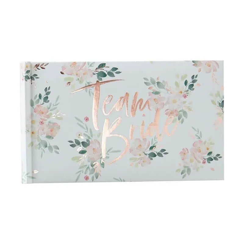 Team Bride Photo Album - Rose Gold Floral Photo Album - Hen Party Photos