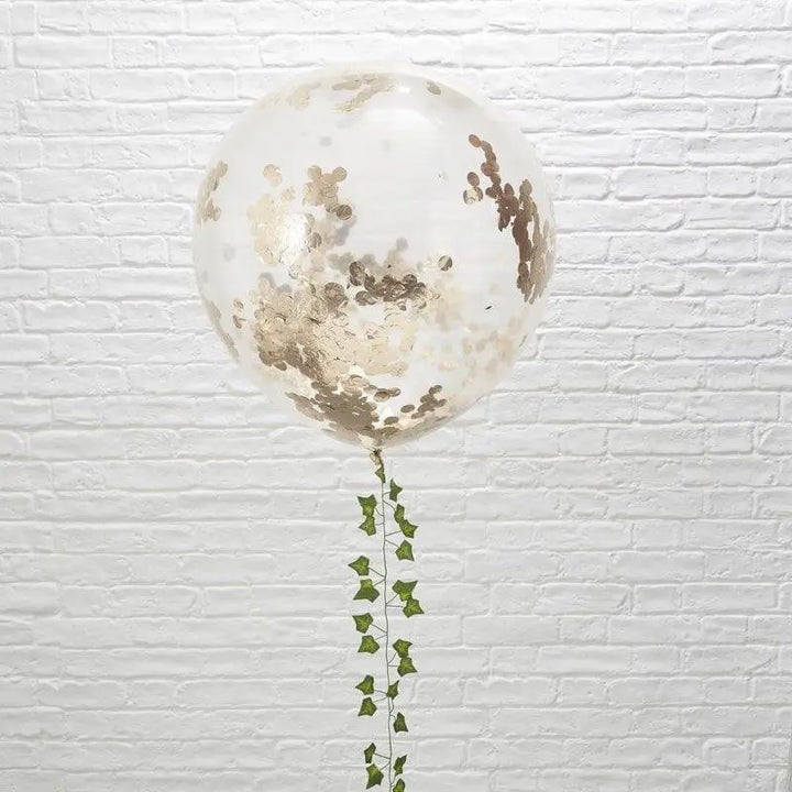 Large rose gold confetti balloons - Rose gold balloons - Confetti balloons - Wedding balloons - Birthday party balloons- Botanics -Pack of 3