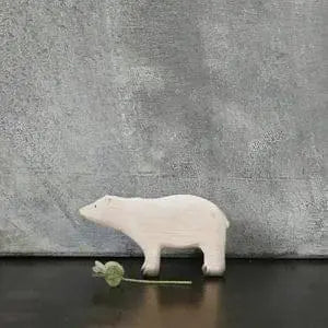 Small White Wooden Polar Bear - Small Wooden Christmas Ornament - Christmas Gift - Christmas Decorations - Holiday Decor - Xmas Homeware