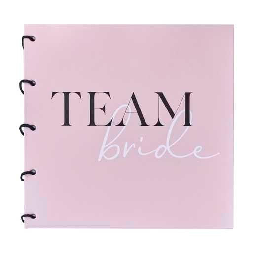 Team Bride Guest Book - Pink & Black Hen Party Guest Book - Messages For The Bride To Be - Hen Party Photo Album - Bridal Shower Book