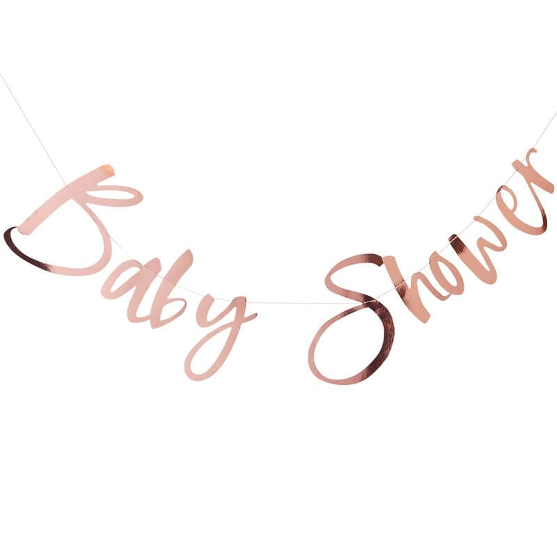 Rose Gold 'Baby Shower' Bunting - Twinkle Twinkle