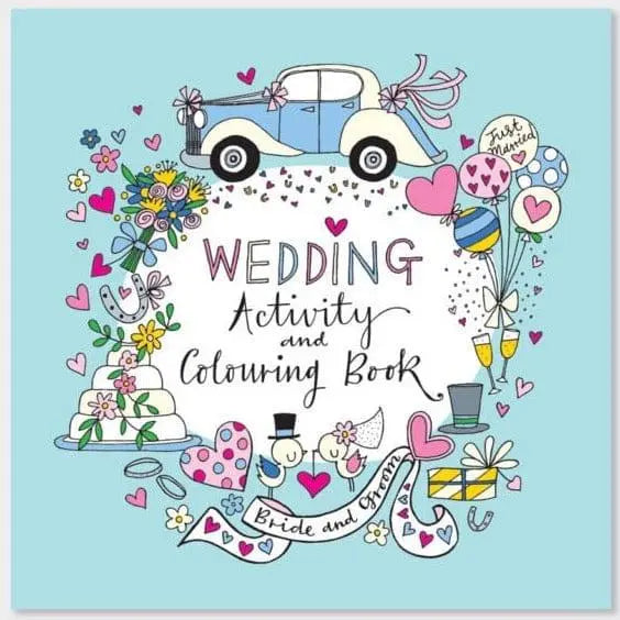 Wedding Activity & Colouring Book - Wedding Entertainment Books For Children - Kids Wedding Table Accessory - Rachel Ellen Designs