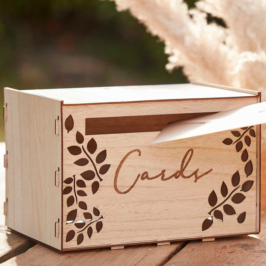 Wooden Wedding Card Box - Card Holder - Wedding Post Box - Rustic Wedding